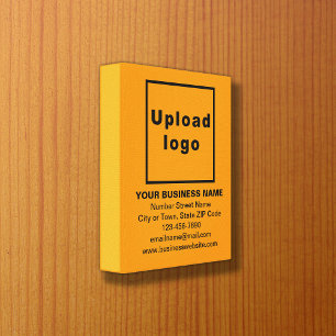 Business Brand on Orange Color Canvas Print