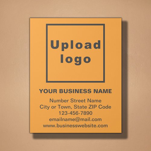 Business Brand on Orange Color Gallery Wrap