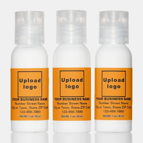 Business Brand on Orange Color Label of Hand Lotion