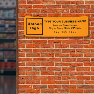 Business Brand on Orange Color Long Banner