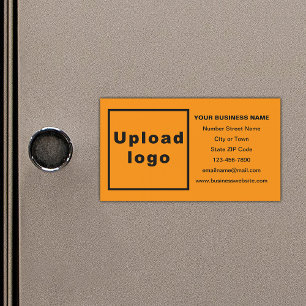 Business Brand on Orange Color Magnetic Card
