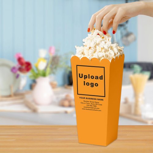 Business Brand on Orange Color Popcorn Box