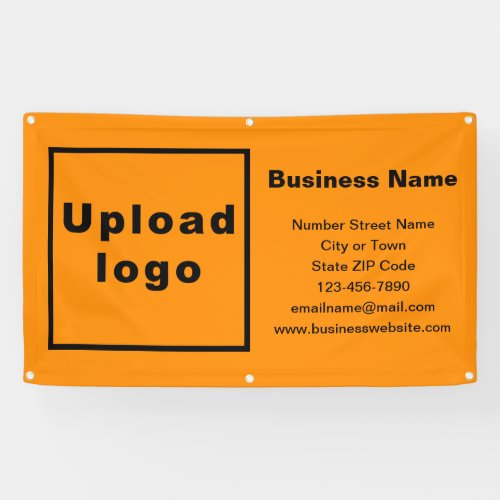 Business Brand on Orange Color Rectangle Banner