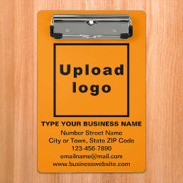 Business Brand on Orange Mini Clipboard