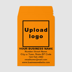 Business Brand on Orange Shipping Envelope Mailer