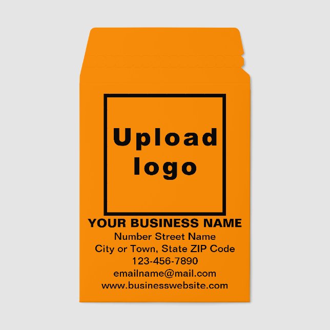 Business Brand on Orange Shipping Envelope Mailer (Front)