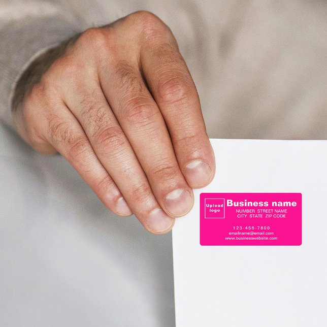 Business Brand on Pink Address Label (Pink address label with your business brand)
