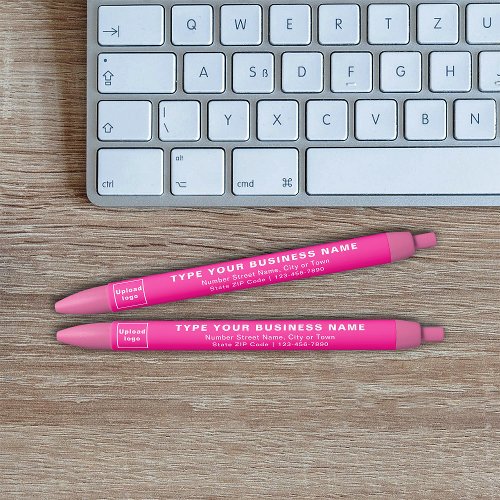 Business Brand on Pink Barrel of Ink Pen