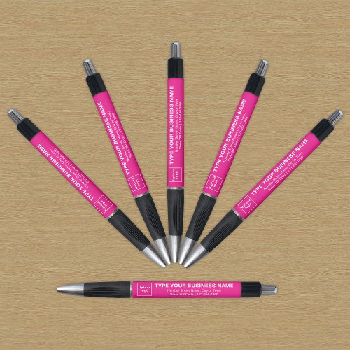 Business Brand on Pink Barrel of Pen