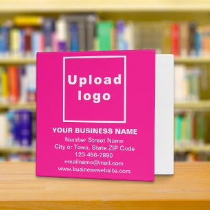 Business Brand on Pink Binder