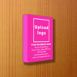 Business Brand on Pink Canvas Print