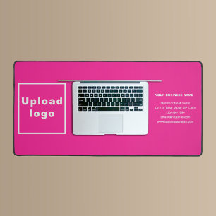 Business Brand on Pink Desk Mat