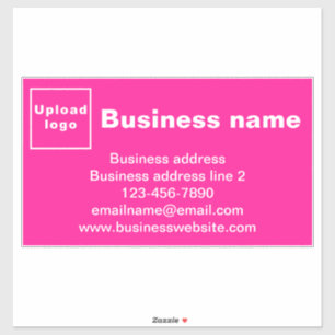 Business Brand on Pink Large Rectangle Vinyl Sticker