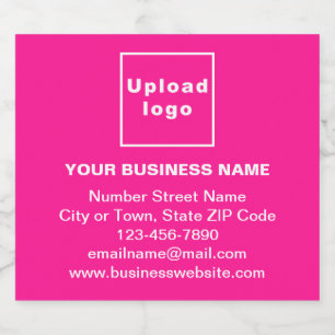 Business Brand on Pink Liquor Bottle Label