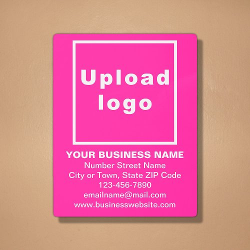 Business Brand on Pink Metal Wall Art