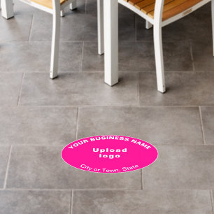 Business Brand on Pink Oval Shape Floor Decal
