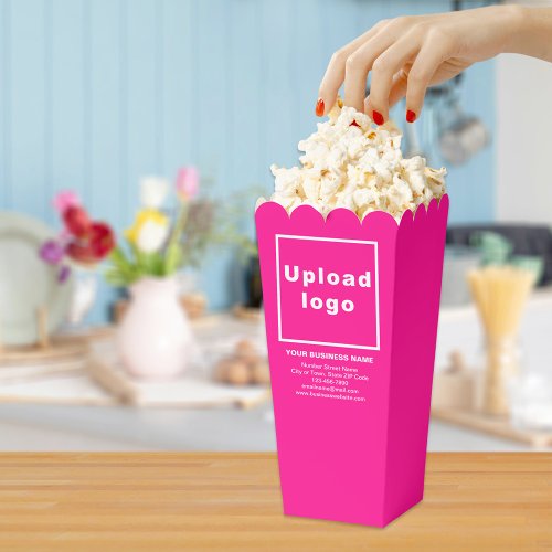 Business Brand on Pink Popcorn Box