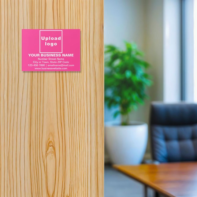 Business Brand on Pink Rectangle Acrylic Print (Pink rectangle acrylic print with your business brand)