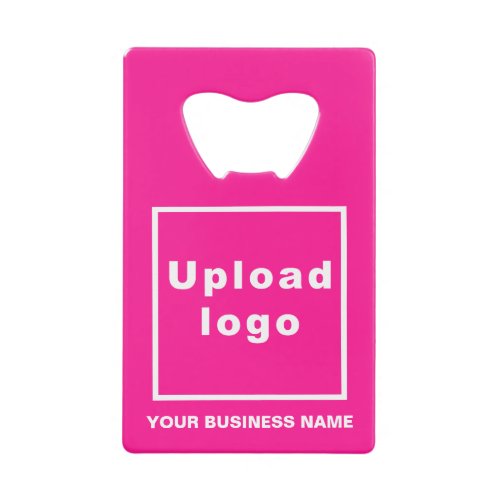 Business Brand on Pink Rectangle Bottle Opener