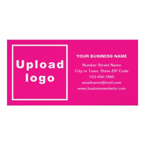 Business Brand on Pink Rectangle Glossy Poster