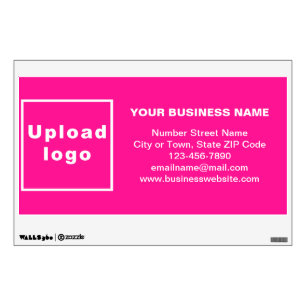 Business Brand on Pink Rectangle Wall Decal