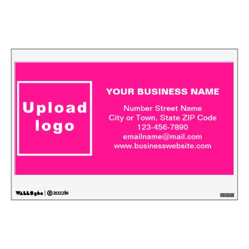 Business Brand on Pink Rectangle Wall Decal