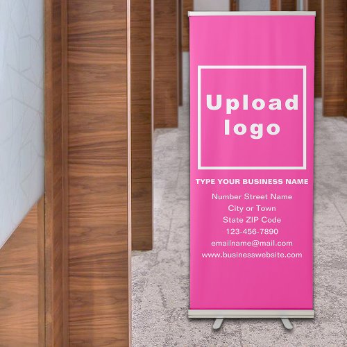 Business Brand on Pink Retractable Banner