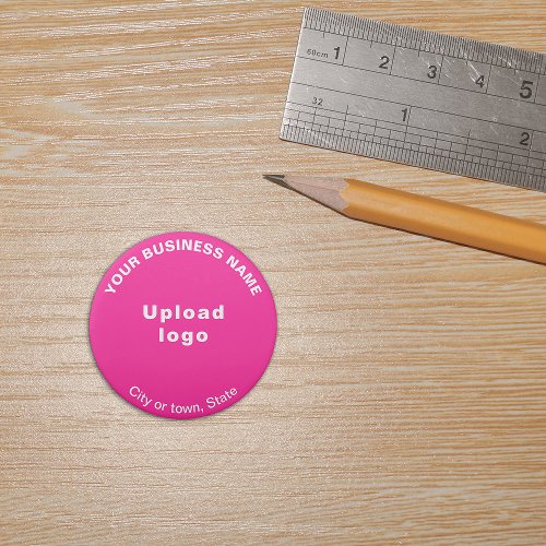 Business Brand on Pink Round Shape Eraser