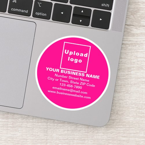 Business Brand on Pink Round Vinyl Sticker