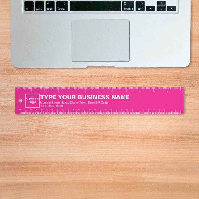 Business Brand on Pink Ruler (Pink ruler with your business brand.)