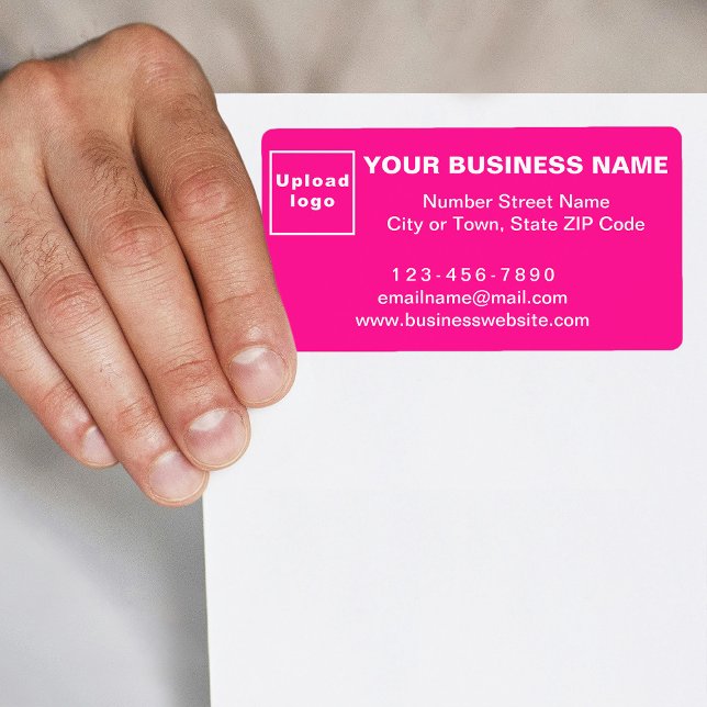 Business Brand on Pink Shipping Label (Pink shipping label with your business brand)