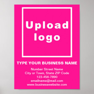 Business Brand on Pink Small Poster