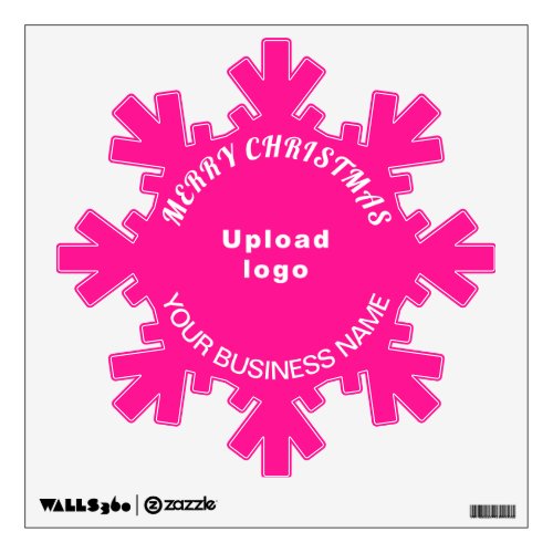 Business Brand on Pink Snowflake Wall Decal