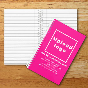 Business Brand on Pink Spiral Notebook