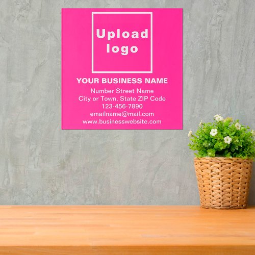 Business Brand on Pink Square Acrylic Print