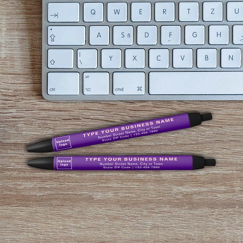 Business Brand on Purple Barrel of Ink Pen