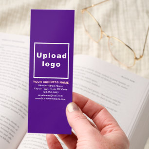 Business Brand on Purple Bookmark