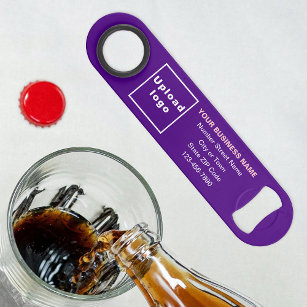 Business Brand on Purple Bottle Opener