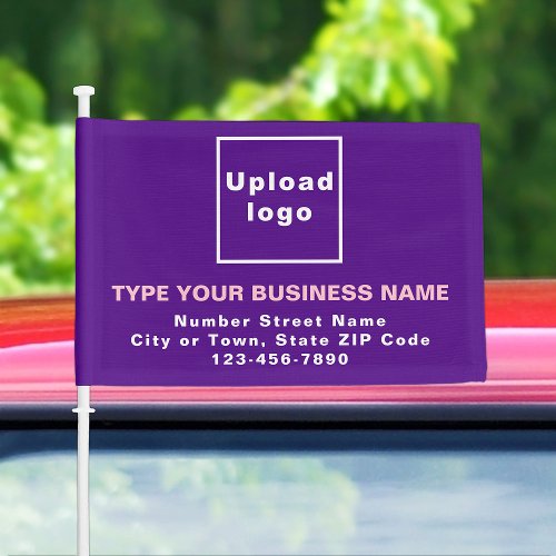 Business Brand on Purple Car Flag