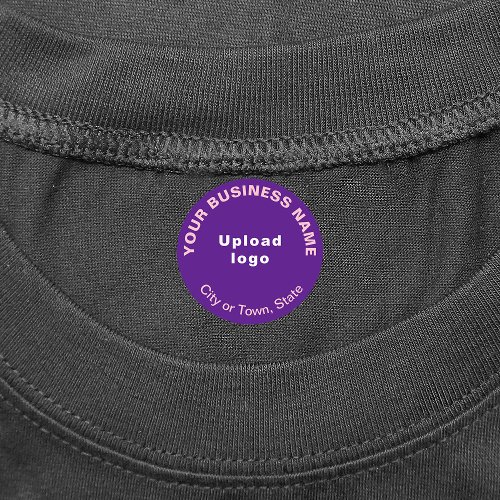 Business Brand on Purple Circle Iron On Label