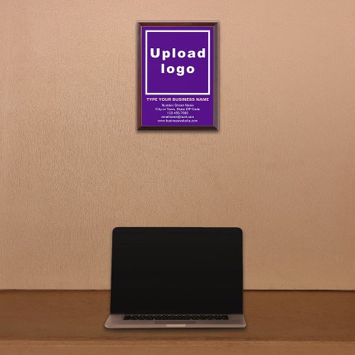 Business Brand on Purple Framed Plaque