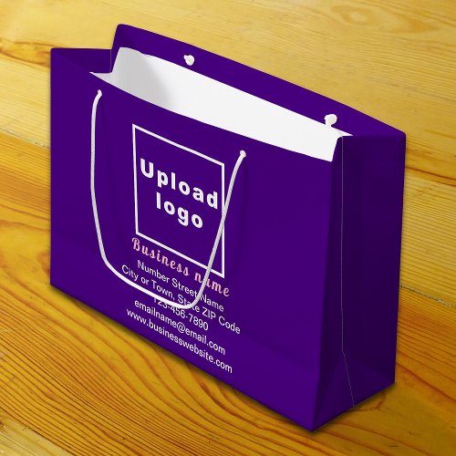 Business Brand on Purple Large Size Gift Bag