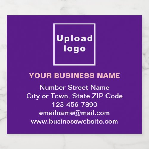 Business Brand on Purple Liquor Bottle Label