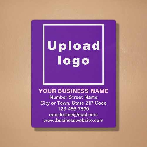 Business Brand on Purple Metal Wall Art