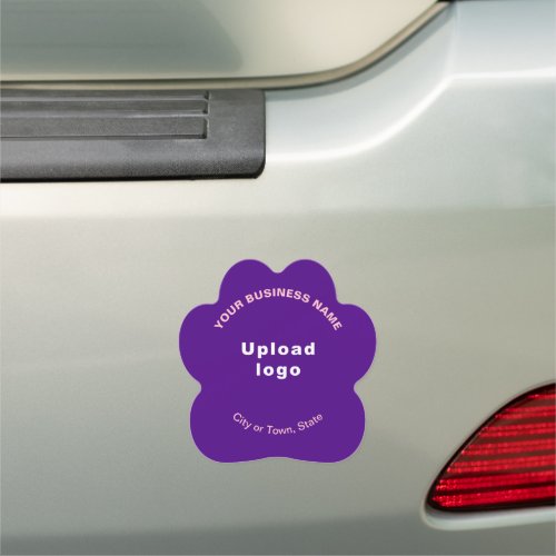 Business Brand on Purple Paw Shape Car Magnet