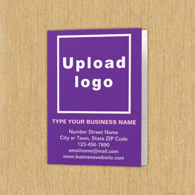 Business Brand on Purple Pocket Folder (Build brand name awareness. Your business brand on purple pocket folder.)