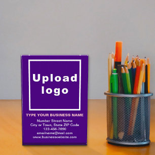 Business Brand on Purple Portrait Acrylic Block