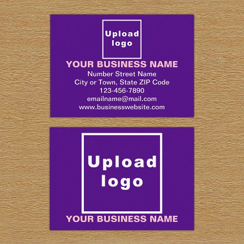 Business Brand on Purple Rectangle Enclosure Card