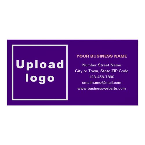 Business Brand on Purple Rectangle Glossy Poster