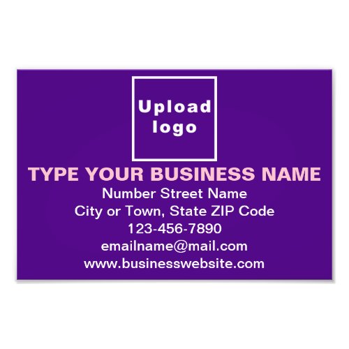 Business Brand on Purple Rectangle Photo Print